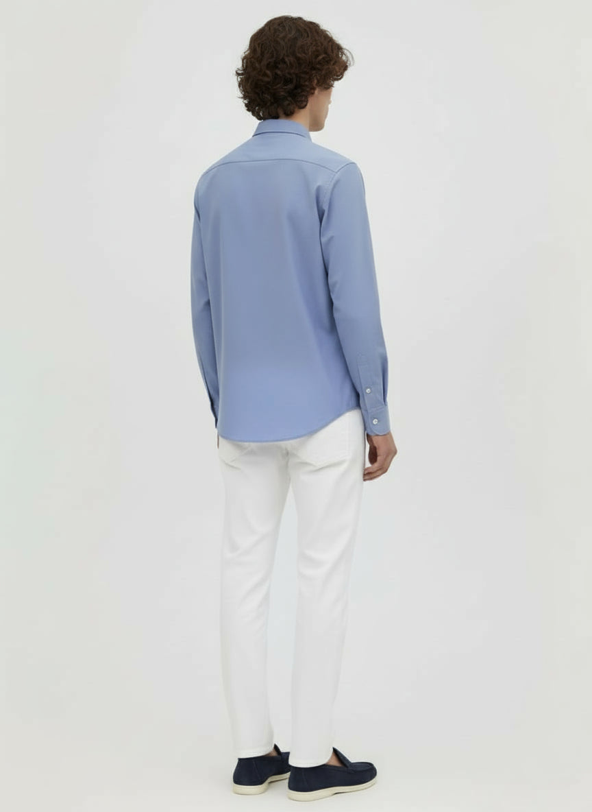 Solid Faded Blue Shirt