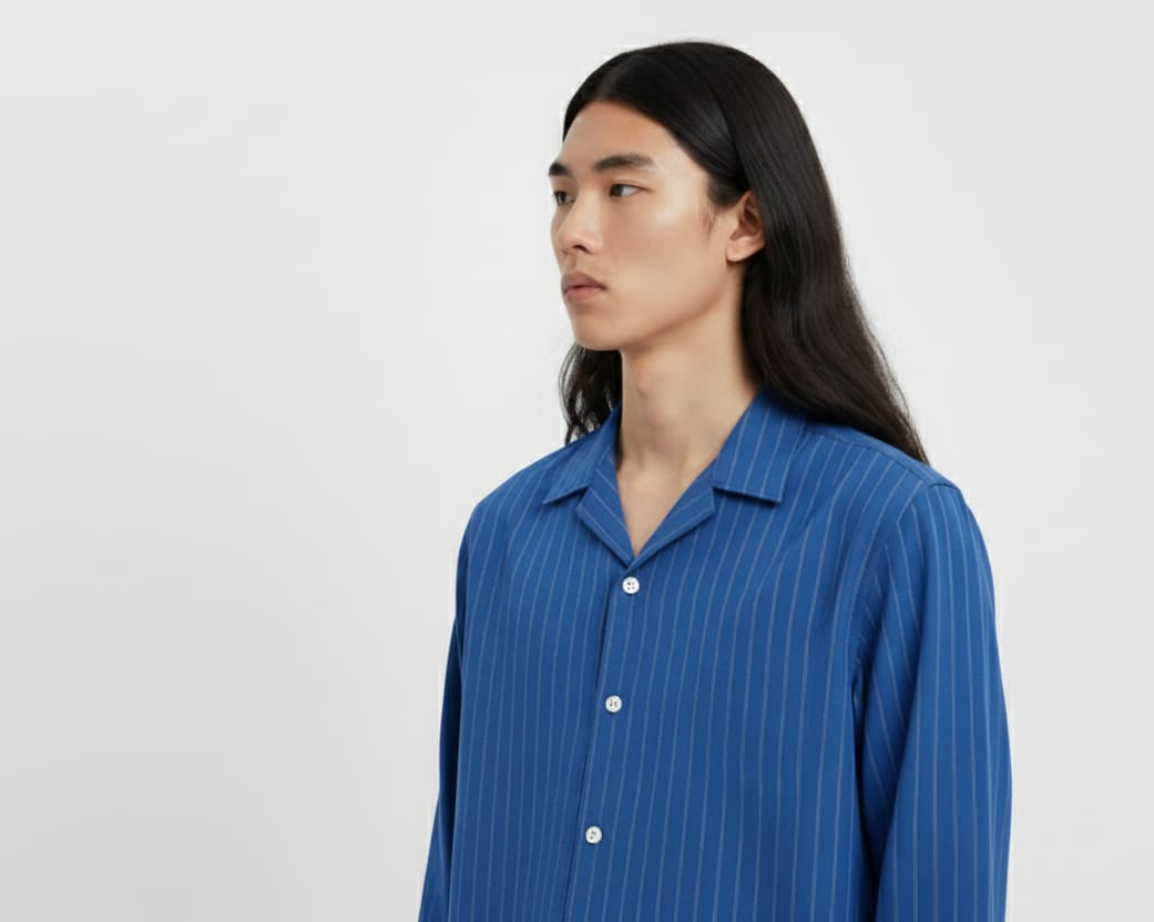 Pinstriped Cobalt Blue Shirt