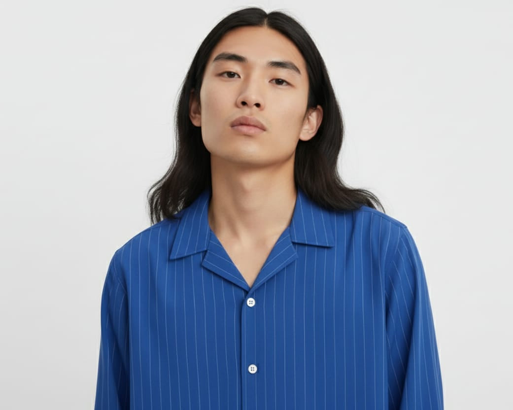 Pinstriped Cobalt Blue Shirt