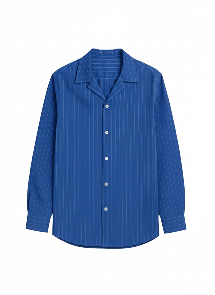 Pinstriped Cobalt Blue Shirt